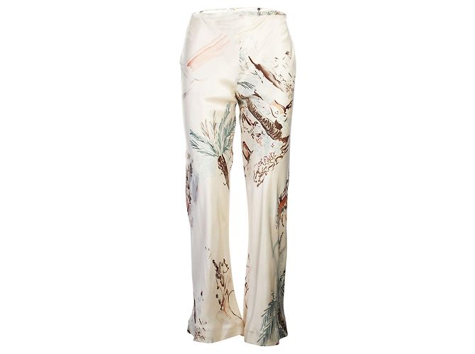 Hermès Bedruckte Seidenhose Fleisch