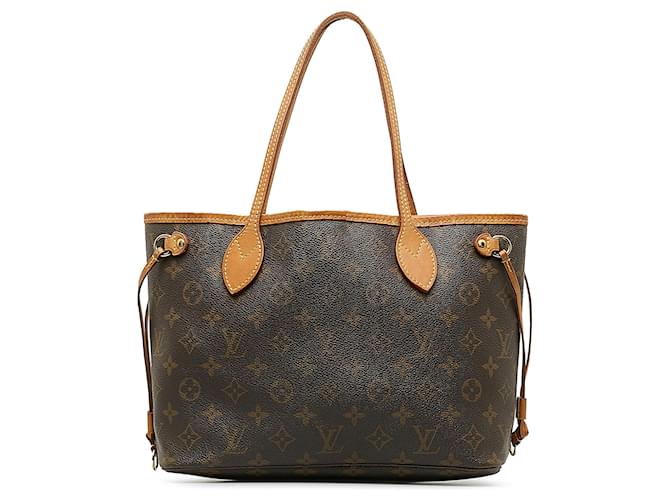 Louis Vuitton Brown Monogram Neverfull PM Leather Cloth  ref.1248005