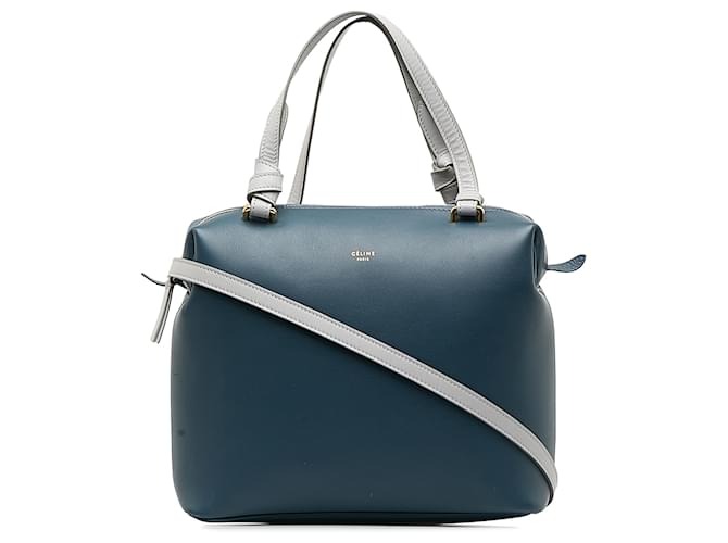 Céline Celine Blue Small Soft Cube Bag Leather Pony-style calfskin  ref.1248011