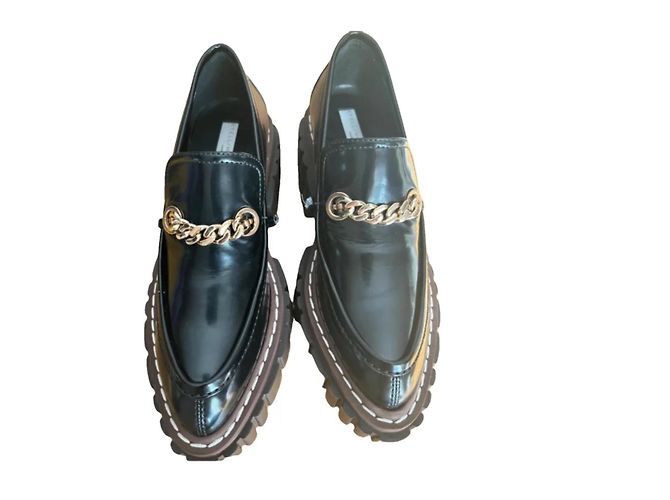 Stella Mc Cartney Mocassini Stella McCartney in pelle nera vernice 38 Nero