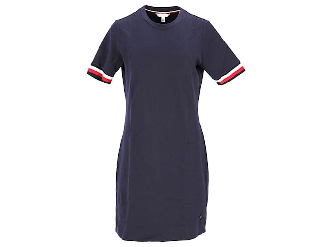 Tommy Hilfiger Damenkleid mit normaler Passform Marineblau Polyamid Nylon  ref.1248083