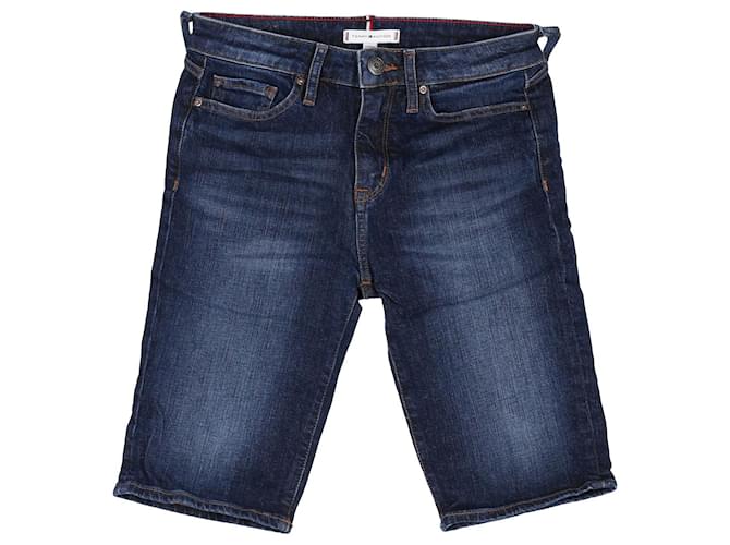 Tommy Hilfiger Bermuda jeans feminina slim fit Azul Algodão  ref.1248087