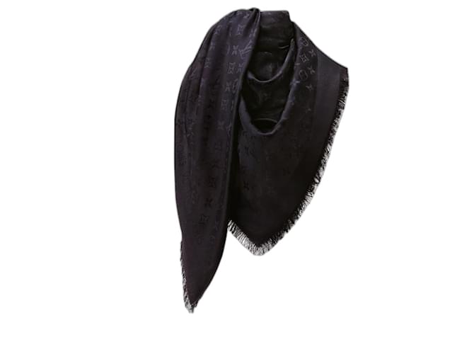 Louis Vuitton Pañuelo de seda LV en nuevo color Ardoise. Negro  ref.1248129
