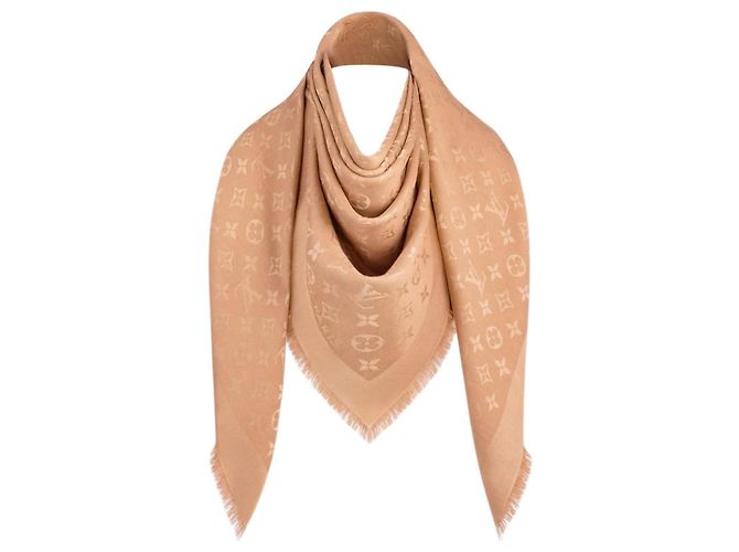 Louis Vuitton Xale LV nova cor caramelo Bege