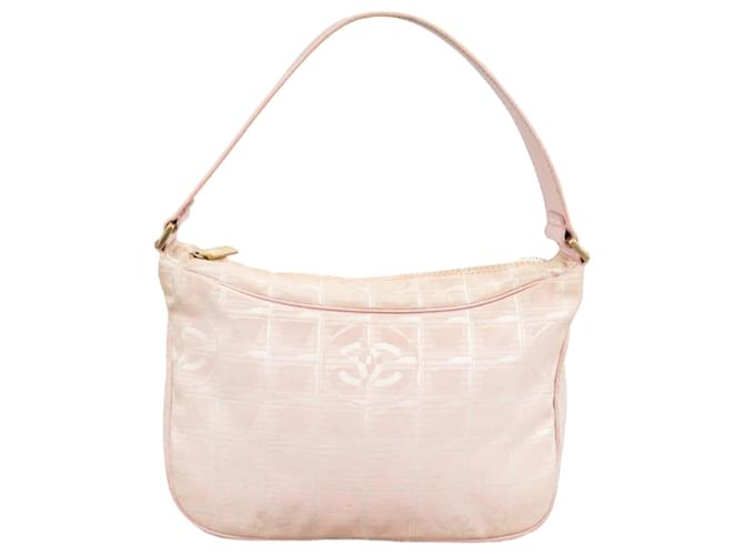 Chanel Travelline Croissant Handbag Pink Leather  ref.1248134