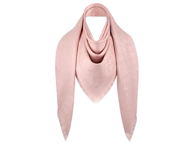 Louis Vuitton Châle LV monogramme couleur rose poudré nouveau Soie  ref.1248140