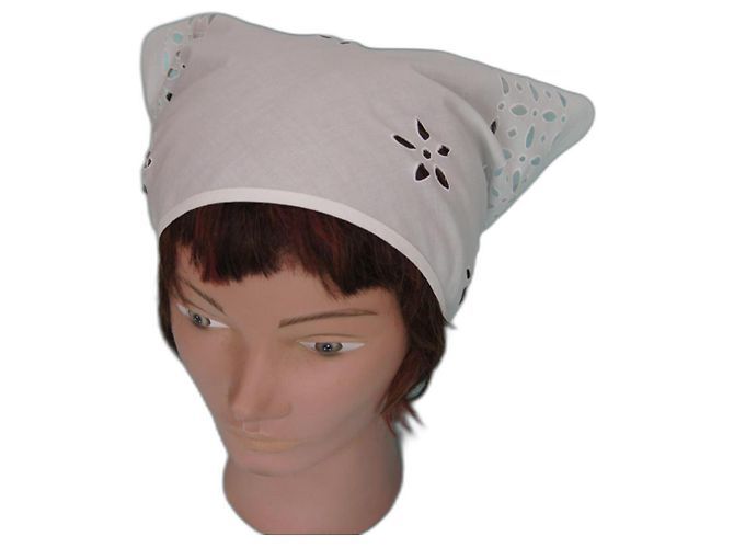 Pañuelo Dolce & Gabbana de algodón blanco con bordados