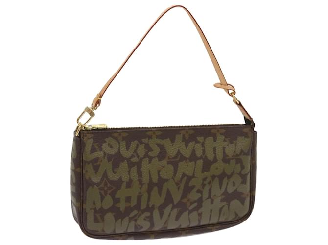 Bolso tipo pochette con monograma y graffiti de LOUIS VUITTON Verde M92191 LV Auth 66252UNA  ref.1248223