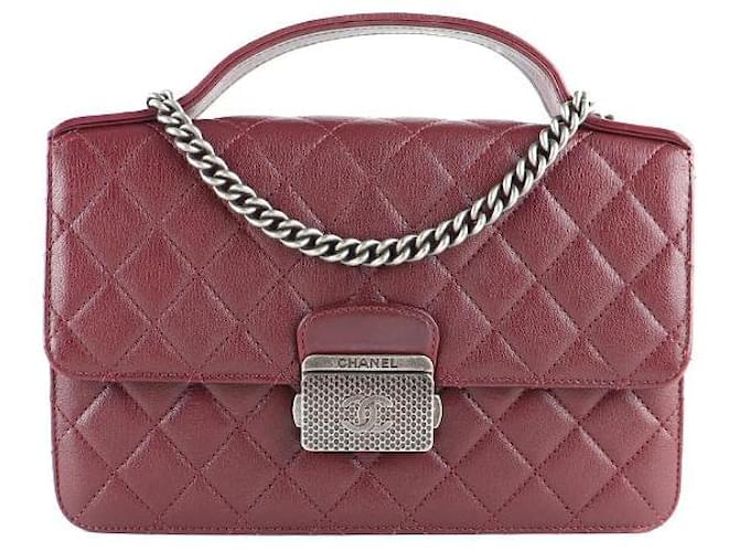 CHANEL Handbags Timeless/classique Dark red Leather  ref.1248285