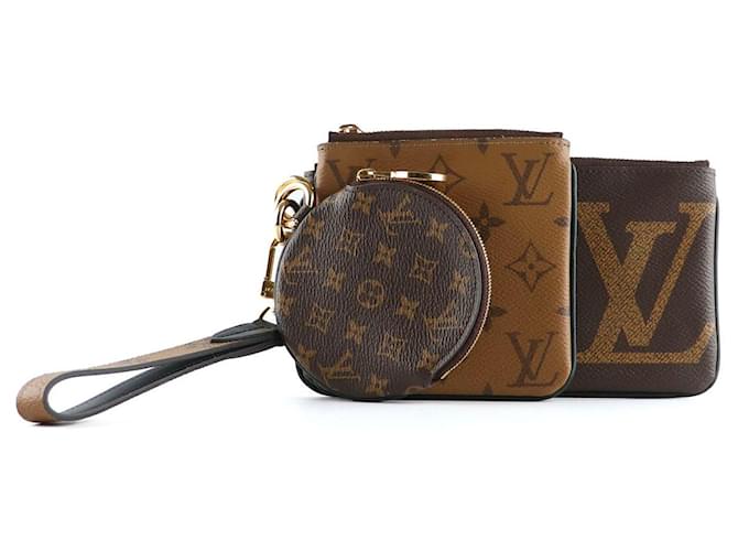 LOUIS VUITTON Clutch bags Multi Pochette Accessoires Brown Leather  ref.1248288