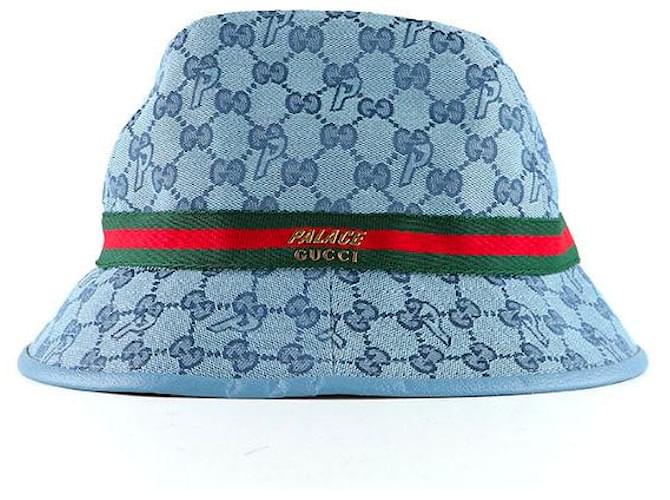 Chapéus Gucci Azul Algodão  ref.1248293