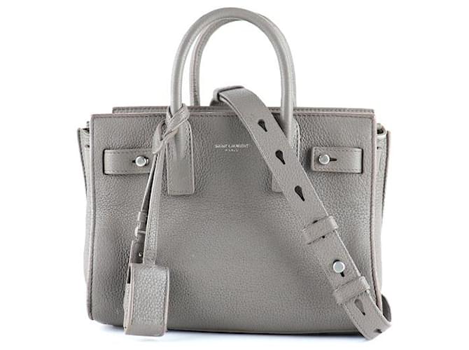 SAINT LAURENT Handbags Sac de Jour Grey Leather  ref.1248306
