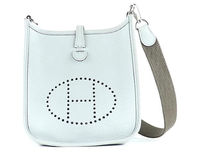 Hermès HERMES Handbags Mini Evelyne Grey Leather  ref.1248307