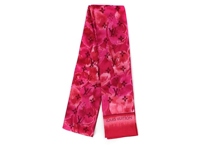 LOUIS VUITTON Scarves Pink Silk  ref.1248319