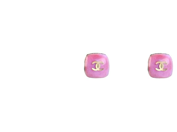 Chanel earrings CC Golden Metal  ref.1248344