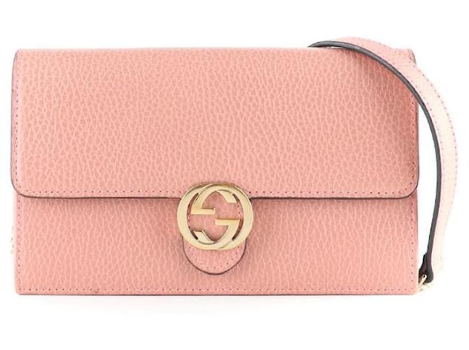 GUCCI Handbags Interlocking Pink Leather  ref.1248498