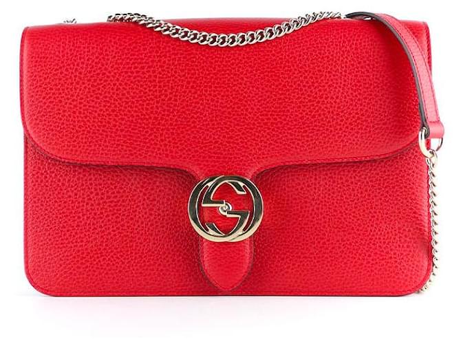 GUCCI Handbags Interlocking Red Leather  ref.1248539