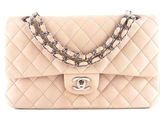 CHANEL Handbags Timeless/classique Beige Leather  ref.1248555