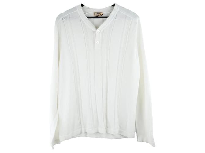 Hermès HERMES Knitwear & sweatshirts White Cotton  ref.1248592