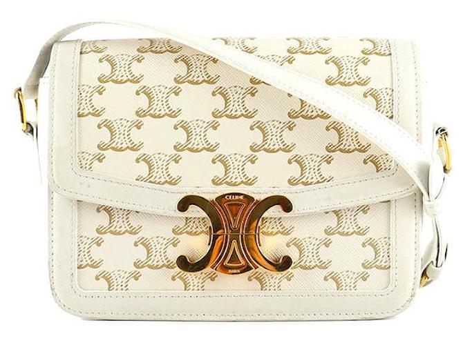 Céline CELINE Handbags Triomphe White Leather  ref.1248610