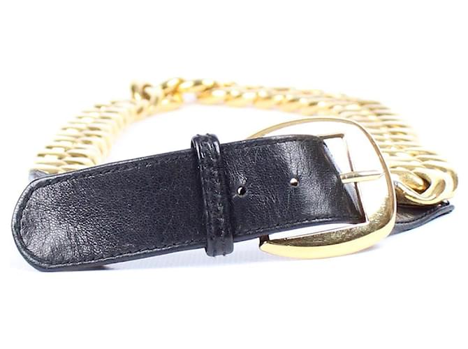 Cinturones Chanel Dorado Cuero  ref.1248627