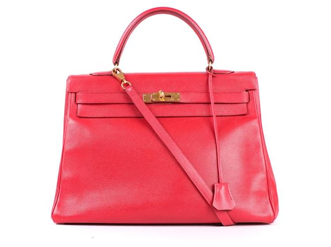 Hermès HERMES Handbags Kelly 35 Red Leather  ref.1248630