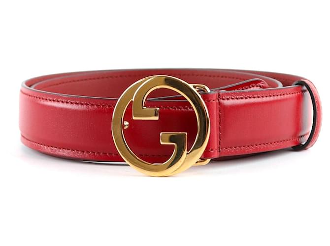 GUCCI Belts GG Buckle Navy blue Leather  ref.1248637