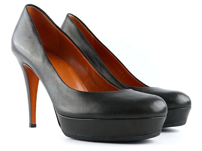 Gucci heels Black Leather  ref.1248663