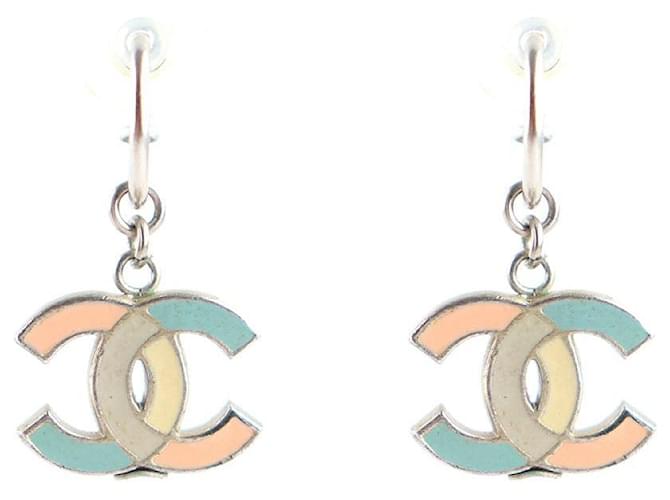 Chanel earrings CC Multiple colors Metal  ref.1248664