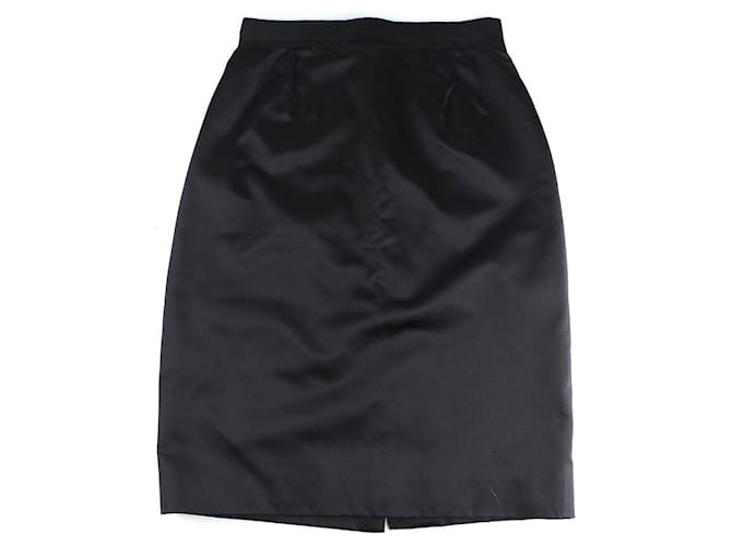 CHANEL Skirts Black Silk  ref.1248671