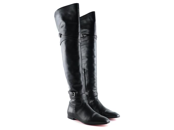 Christian Louboutin boots Black Leather  ref.1248675