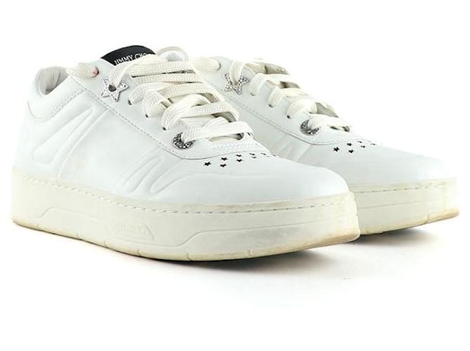 JIMMY CHOO Trainers White Leather  ref.1248706