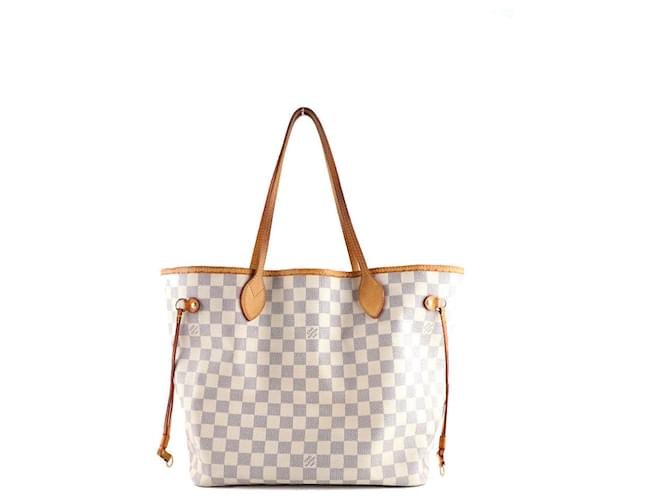 LOUIS VUITTON Handbags Neverfull White Leather  ref.1248707