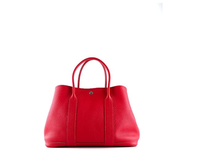 Hermès HERMES Handbags Garden Party Red Leather  ref.1248709