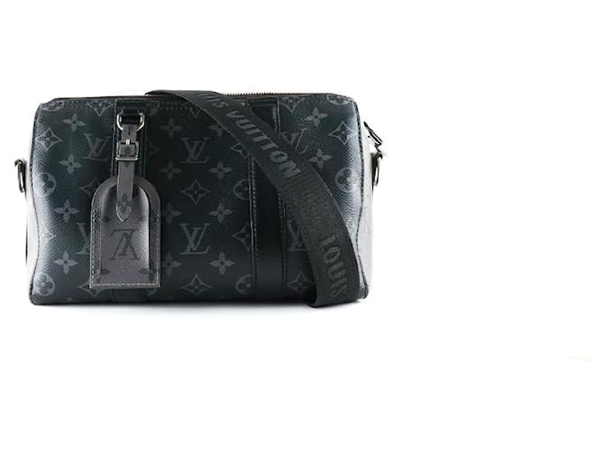 LOUIS VUITTON Bags Keepall City Black Leather  ref.1248770