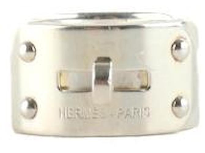 Hermès HERMES Rings Kelly Silvery Silver  ref.1248789