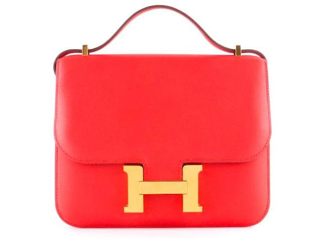 Hermès HERMES Handbags Constance Red Leather  ref.1248820