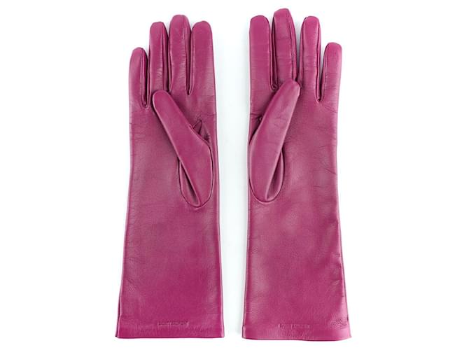 Saint Laurent gloves Purple Leather  ref.1248905