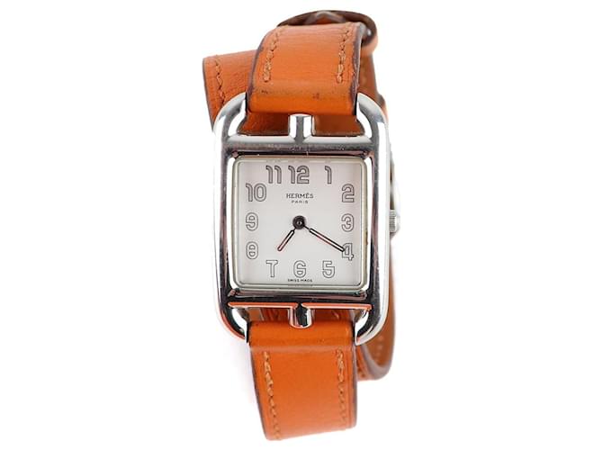 Hermès HERMES Watches Cape Cod Orange Steel  ref.1248906