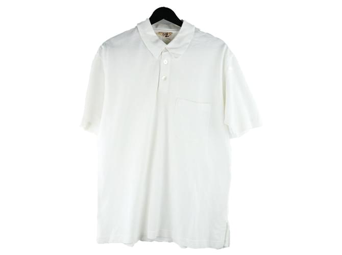 Hermès HERMES Polo shirts White Cotton  ref.1248945