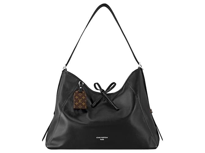 Louis Vuitton LV CarryAll Dark MM Black Leather  ref.1249015