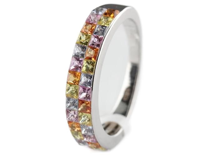 Autre Marque 18k WHITE GOLD RING with Sapphires Multiple colors  ref.1249030