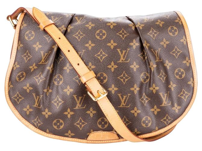 Louis Vuitton Canvas Monogram Menilmontant MM Crossbody Bag Brown Cloth  ref.1249073
