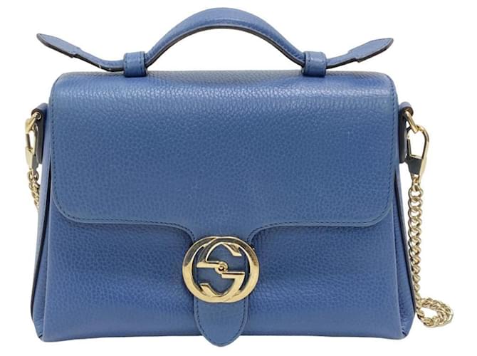 GUCCI MARMONT Blue Leather  ref.1249134