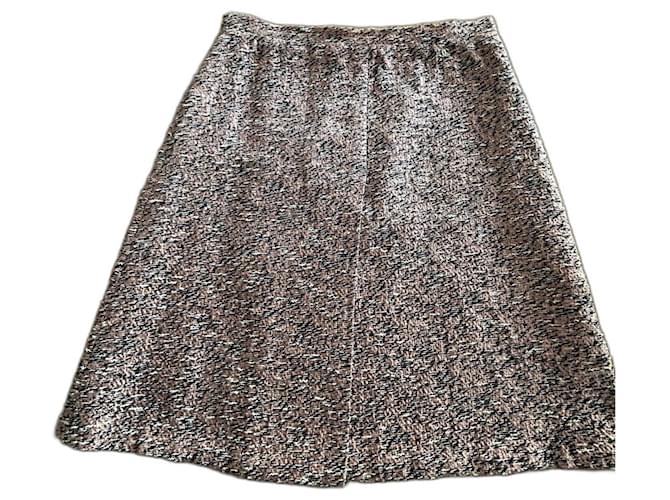 Chanel Skirt Black Pink White Silk Cotton Polyamide  ref.1249136