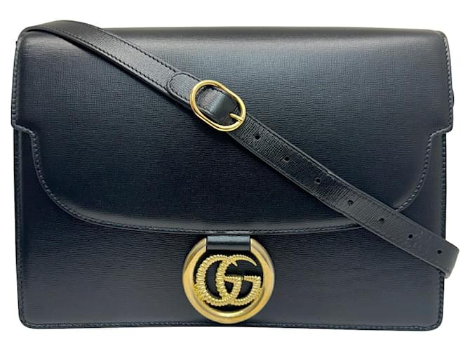 Gucci Interlocking G Black Leather  ref.1249149