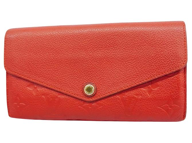 Louis Vuitton Portefeuille Sarah Red Leather  ref.1249287