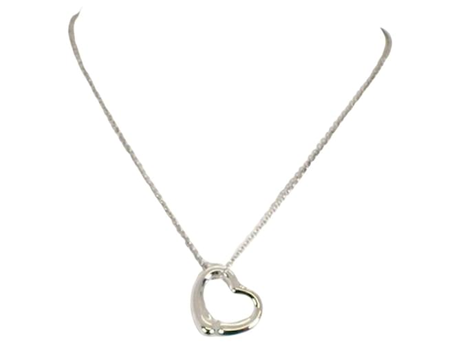 Tiffany & Co Open Heart Silvery Silver  ref.1249360
