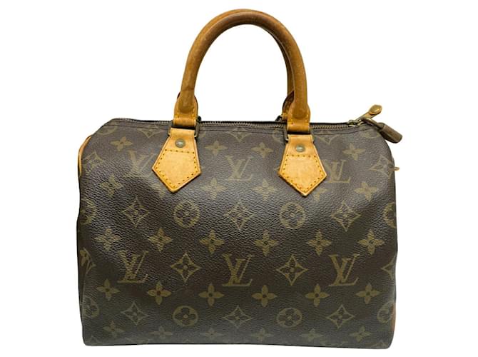 Louis Vuitton Speedy 25 Brown Cloth  ref.1249372