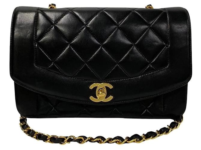 Chanel Diana Black Leather  ref.1249469